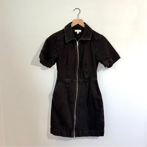 Topshop Black Denim Mini Dress
